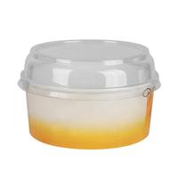 Vente en gros Bol à crème glacée à emporter jetable de qualité alimentaire Bol à salade avec couvercle pour gâteau Biscuit Fromage Bol en papier robuste et soigné