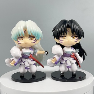 6 unids/set Q versión figurita muñecas animación <span class=keywords><strong>Inuyasha</strong></span> Higurashi Kagome Sesshoumaru Kikyo figuras de acción de juguete - Product Image 4