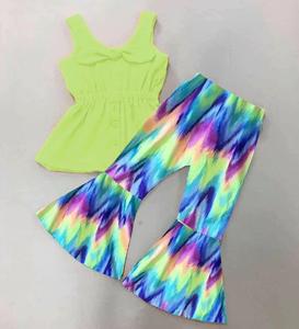 Conjuntos de 2 Piezas para Niñas, Diseño Nuevo 2020, con Lazo, Tallas Grandes, Listos para Enviar, Ropa al por Mayor para Bebés y Niños Pequeños - Product Image 5