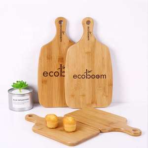 Bloque de cortar de bambú ecológico para servir pan, queso, fruta en fiestas con un logotipo grabado - Product Image 1