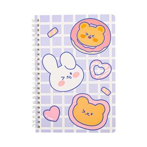 Cartoon Coil Cute Creative <b>A5</b> Loose Leaf Notebook Stationery Wholesale High Appearance Level Students Line Diary <b>Book</b> - Product Image 2