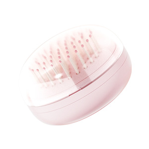 Portable Massage Comb Large Size Creamy White Cherry Blossom Pink Taro Purple One Button Hair Removal Travel Use - Product Image 5