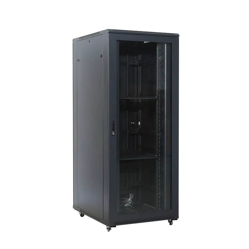 19'' 18u 20u 22u 24u 27u 32u 36u 42u 47u Serverrack aus kaltgewalztem Stahl mit Kühlnetzschrank