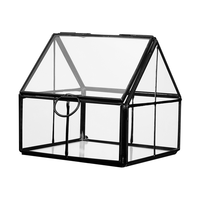 Boîte à cartes de pièce maîtresse de terrarium en verre géométrique doré bricolage sur mesure en gros mariage en vrac