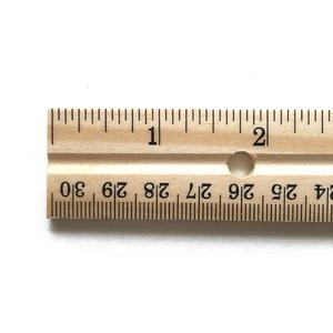 Линейка 30 см, деревянная линейка с Металлической Инкрустацией - Product Image 3