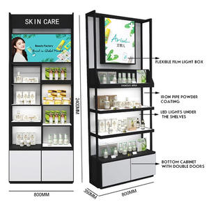 יוקרה בושם תצוגה הוביל תצוגה קוסמטיקה מדף ארון תצוגה קמעונאית מותאם אישית לעמוד עבור מוצרי טיפוח איפור - Product Image 3