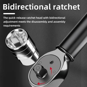 Orque 5-25NM Llave dinamométrica manual de 1/4 pulgadas Acabado cromado ajustable Controlador de aleación de acero Sistema métrico Reparación Llave dinamométrica - Product Image 3