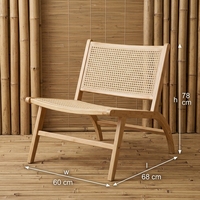 Fauteuil en bambou moderne et durable, confortable, sain, écologique, portable, pour salon et salle à manger, certifié