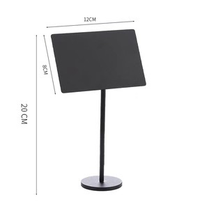 Stainless Steel <b>Table</b> <b>Card</b> Holder 20 Cm X 20 Cm Black Erasable Menu Display Stand For Restaurant Buffet Use - Product Image 3