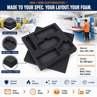 Insert en mousse EVA haute densité personnalisé, absorbant les chocs, résistant à l'humidité et à l'eau, pour la protection des équipements et des outils.