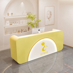 Wholesale Small Multi-<strong>Color</strong> Reception <strong>Counter</strong> Lovely Nail Salon Reception Desk - Product Image 5