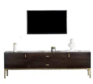 Ev oturma odası 2 kapılar kabine Vintage Pastoral çiftlik depolama Sideboards katı ahşap oyma dekor yan dolapları TV standı