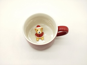 Tazza di Natale in ceramica fatta a mano creativa Design classico tazza <span class=keywords><strong>da</strong></span> tè presenta simpatiche decalcomanie all'interno della tazza - Product Image 4