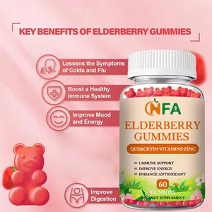 Custom Vitamin C Extract Supplement Support Immune System Improve Energy Natural Elderberry Gummies for Adults - Product Image 5