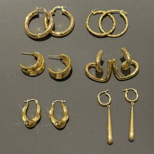 Plusieurs styles disponibles, personnalisation, bijoux en or AU750, or 18 carats, artisanat italien, boucles d'oreilles en or pour femmes - Product Image 3