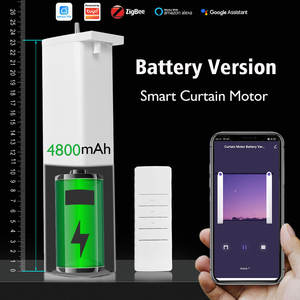 Batterie au lithium Tuya ZigBee système de moteur de rideau électrique automatique maison intelligente télécommande Alexa <span class=keywords><strong>Google</strong></span> conducteur de rideau intelligent - Product Image 4