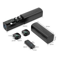Microphone sans fil professionnel 2,4 GHz pour téléphone, kit lavalier mini plug-and-play avec clip magnétique pour diffusion en direct