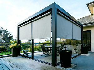 Gazebo Elegante de 3x4m con Marco de Aluminio, Mosquitera LED, Impermeable, Resistente al Viento y con Protección UV para Exteriores, Balcón o Patio Trasero - Product Image 4