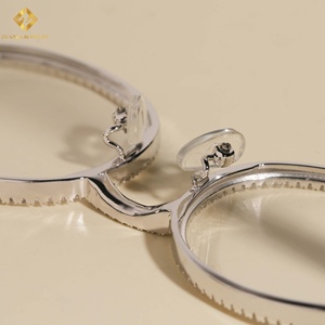 Gafas de Sol de Moda con Decoración de Joyería Hip Hop, Plata 925, Lentes Transparentes con Incrustaciones de Moissanita para Hombre - Product Image 4
