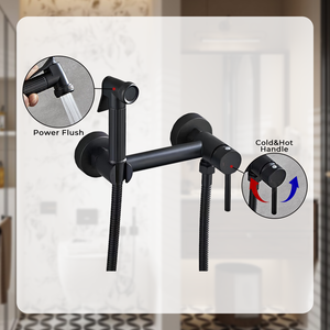Bathroom Accessories Wall Mounted Toilet <strong>Bidet</strong> Spray Set Brass Hot and Cold Water <strong>Bidet</strong> Shattaf Faucet <strong>Taps</strong> <strong>for</strong> Hotel Use - Product Image 3
