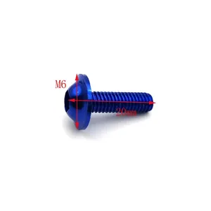Tornillos de Carenado de Aluminio Anodizado Negro, Rojo, Azul y Dorado M6 x 20 mm para Motocicleta - Product Image 3