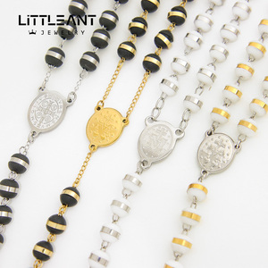 Collana <span class=keywords><strong>con</strong></span> ciondolo croce di gesù cristiano Hip Hop collana <span class=keywords><strong>con</strong></span> croce di <span class=keywords><strong>perline</strong></span> in acciaio inossidabile - Product Image 6