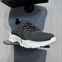Chaussures de marche décontractées pour hommes, respirantes, en maille, à semelle épaisse, légères, à enfiler, rehaussantes, sportives et confortables