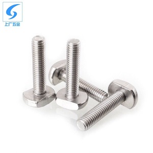 Pernos de Ranura en T de Shanghái y Guangzhou, M5 M10 M12, Acero Inoxidable 304, Cabeza Hexagonal con Brida, Totalmente Roscados, Estándar GB37-88 - Product Image 1