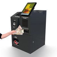 Kiosque de restauration rapide en libre-service avec lecteur de codes-barres, accepte les pièces et les billets, distribue le change, accepte les paiements par code QR pour les restaurants