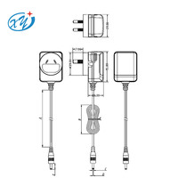 Adaptateur secteur Saa 5V 6V 9V 12V 15V 24V 36V 0.5A 1A 2A 3A 5A 6W 12W 15W Adaptateur d'alimentation CA/CC