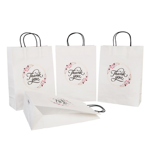 Petit <span class=keywords><strong>Sac</strong></span> En Papier Kraft imprimé personnalisé, sacs En Papier Kraft marron, sacoches cadeaux de fête de mariage - Product Image 2