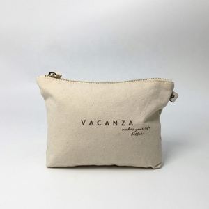Pochette zippée en toile écologique personnalisée, sacs zippés pour cosmétiques et soins de la peau - Product Image 1