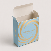 Boîte d'emballage en carton pliable personnalisée avec finition dorée, pour savon, bougie, parfum, cosmétique, emballage cadeau