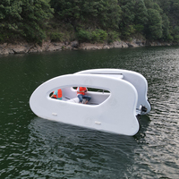 Nouveau design de yacht gonflable avec auvent pare-soleil pour les loisirs aquatiques et les bals sur l'eau, bateau gonflable flottant