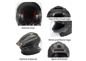 2024 sợi carbon xe máy mũ bảo hiểm retro cổ điển <span class=keywords><strong>3</strong></span>/<span class=keywords><strong>4</strong></span> mũ bảo hiểm cruiser scooter casco moto mũ bảo hiểm - Product Image 3