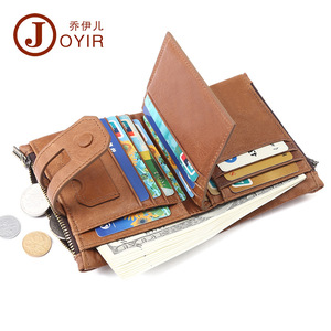 กระเป๋าสตางค์ผู้<span class=keywords><strong>ชาย</strong></span>แบรนด์ใหม่ หนังแท้ กระเป๋าใส่เหรียญขนาดเล็ก คลิปหนีบเงิน ป้องกันการโจรกรรมข้อมูล กระเป๋าใส่พาสปอร์ตขนาดเล็กแบบมีซิป - Product Image 6