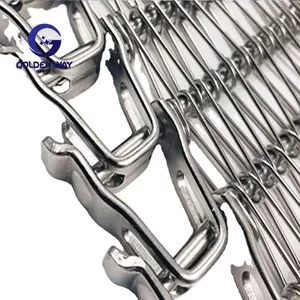 Sıcak satış SS304 316 paslanmaz çelik zincir bağlantı Spiral tel örgülü konveyör/denge dokuma kemer