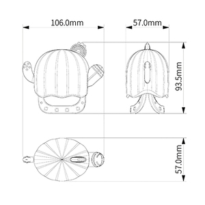ยางกัดสำหรับเด็กแคคตัสแบบไม่ปล่อยให้เด็กกัดเล่นซิลิโคนป้องกันการหล่นจับมือจับแน่นแคคตัสแบบถอดออกได้ - Product Image 6