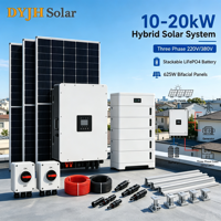 Système d'énergie solaire hybride hors réseau de 10 à 20 kW avec batterie LiFePO4 empilable pour l'alimentation des cabanes isolées, des campings et des bateaux