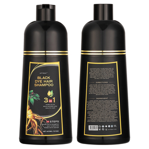Shampo Pewarna Rambut Hitam Permanen Cepat 400ml 3 in 1 dengan Ekstrak Herbal, Laris Manis - Product Image 5