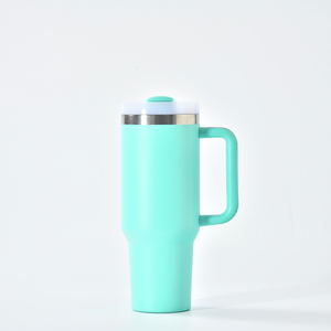 Insulated Stainless Steel Party Tumbler 40oz Double Wall Vacuum Insulated Leak-Proof Tie Dye Swirl Polar Travel <b>Coffee</b> Handle - Product Image 2