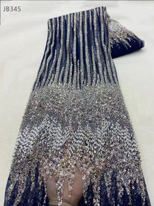 Vestido de Lujo Francés para Mujer a Precio Económico, Bordado a Mano con Cuentas, Lentejuelas, Encaje, Piezas de Malla, 100% Poliéster Elástico - Product Image 5