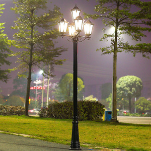 Waterproof Outdoor European-style <strong>Vintage</strong> <strong>Street</strong> Lamp Led Landscape Villa <strong>Lights</strong>, Outdoor Garden Community Courtyard High-pole h - Product Image 3