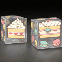 Boîtes à dessert en plastique d'impression premium, recyclables, de qualité alimentaire, emballage carré pour gâteaux et produits de boulangerie