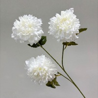 Fleurs artificielles en soie de pivoine de Luoyang à double pétale et d'hibiscus, nouveau style chinois, pour décoration de meubles et mariage traditionnel chinois