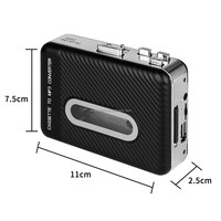 Lecteur de cassette stéréo portable rose personnalisable, enregistrement sur clé USB, lecteur de musique, retournement automatique, alimenté par batterie