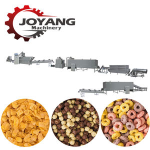 Machine de transformation de flocons de maïs électriques entièrement automatique en acier inoxydable Joyang, nouvelle, croustillante, ligne d'extrusion de boucles de céréales, écran tactile - Product Image 2