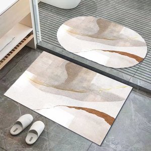 Nouveau matériau tapis de bain en caoutchouc support antidérapant tapete de cozinha diatomée 2 pièces ensemble tapis de salle de bain - Product Image 2
