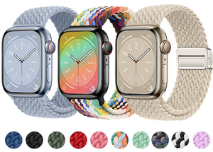 Compatible avec le bracelet <span class=keywords><strong>Apple</strong></span> <span class=keywords><strong>Watch</strong></span> pour femmes et hommes, bracelet en nylon souple et élastique pour Iwatch Series - Product Image 2