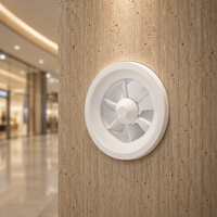 Diffuseur de conduit HVAC rond réglable 125 mm, grille d'aération pour alimentation en air longue distance, durable pour hôtels et grands espaces intérieurs